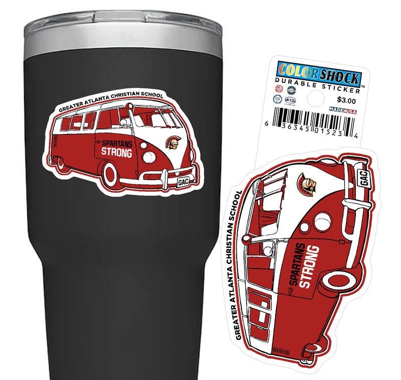 Color Shock GAC Durable Stickers