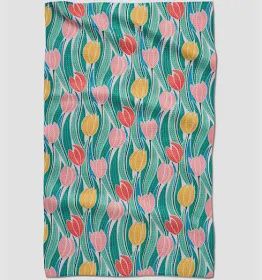 Tranquil Tulips Tea Towel