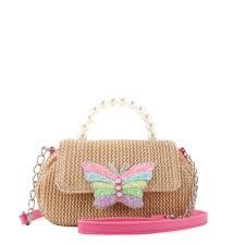 Butterfly Pearl Handle Crossbody Bag