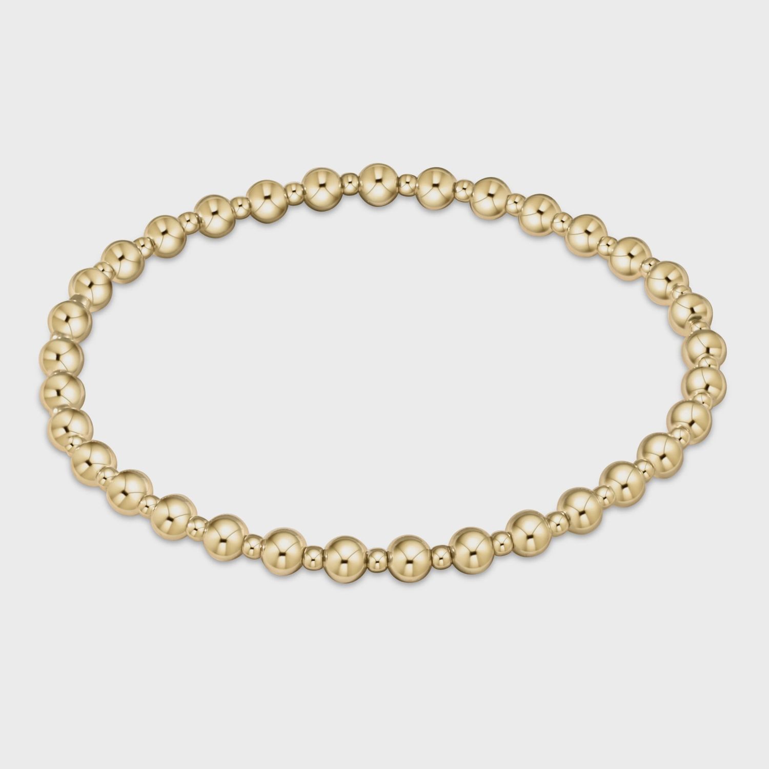 Classic Grateful Gold Bead Bracelet, 4mm
