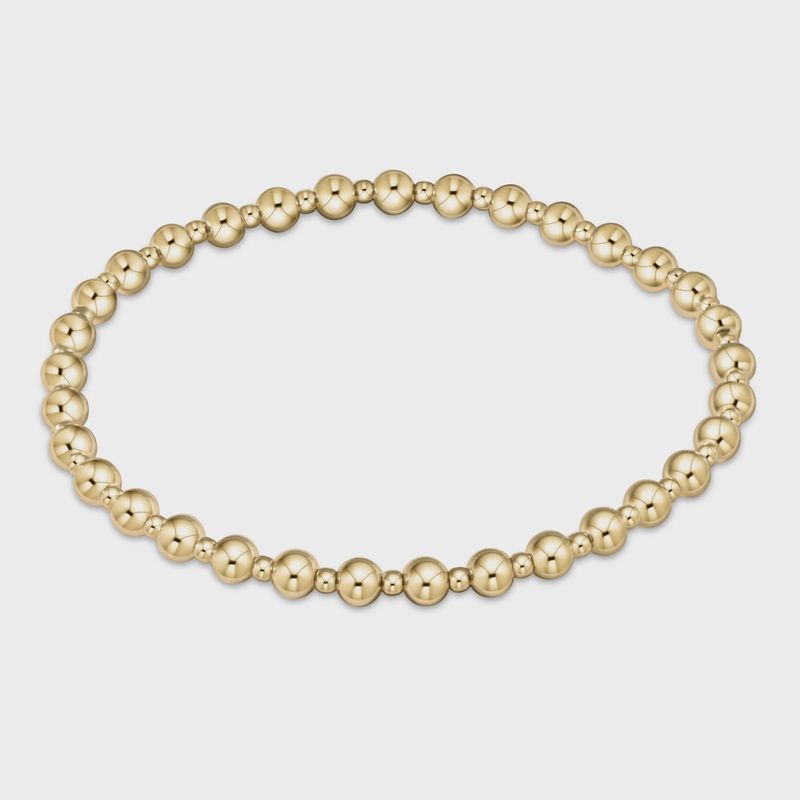 Classic Grateful Gold Bead Bracelet, 4mm