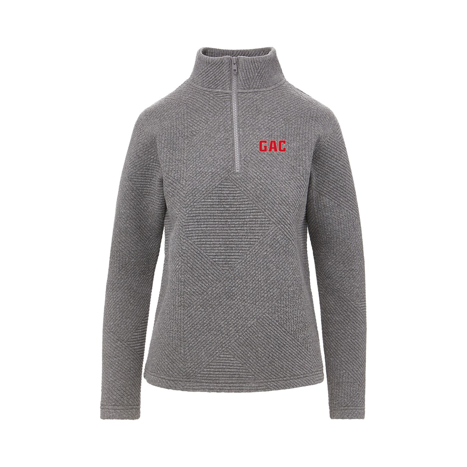 Zelda Zig Zag Quarter Zip 25, Color: Graphite, Size: AS