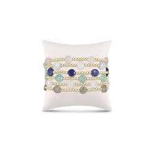 Gemstone Admire Gold Bracelet, 3mm