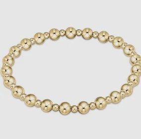 Classic Grateful Gold Bead Bracelet, 5mm