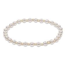 Extends Classic Grateful 4mm Bead Bracelet, Pearl