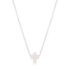 Sterling 16&quot; Signature Cross Necklace