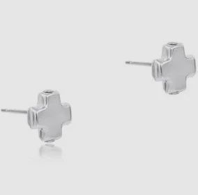 Signature Cross Stud Earring, Sterling