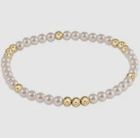 Worthy 3mm Bead Bracelet, Pearl