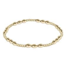 Gold Harmony Joy Pattern Bracelet, 2mm