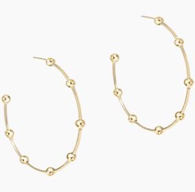 Gold Beaded Simplicity 1.5&quot; Hoop, 4mm