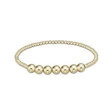 Gold Classic Beaded Bliss Bracelet, 3mm