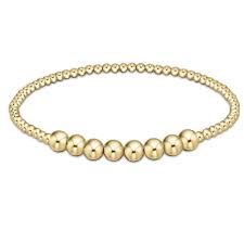 Gold Classic Beaded Bliss Bracelet, 2.5mm
