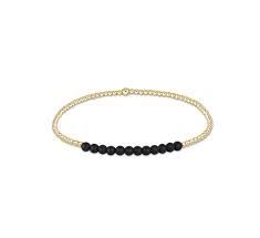 Gemstone Bracelet, Bliss 2mm f22, Design: Matte Onyx