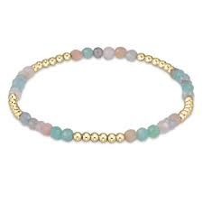 Gemstone Blissful Pattern Bead Bracelet, 2.5mm