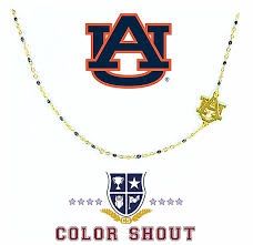 Collegiate Side Necklace, Design: Auburn
