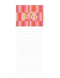Magnetic Notepad, Pink/Orange