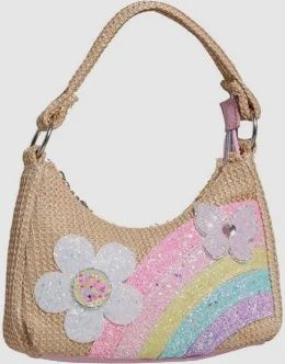 Rainbow Daisy Straw Hobo