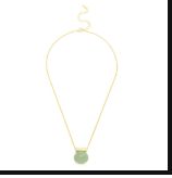 Nova Pebble Charm Necklace, Color: Green