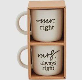 Mr &amp; Mrs Right Mug Set