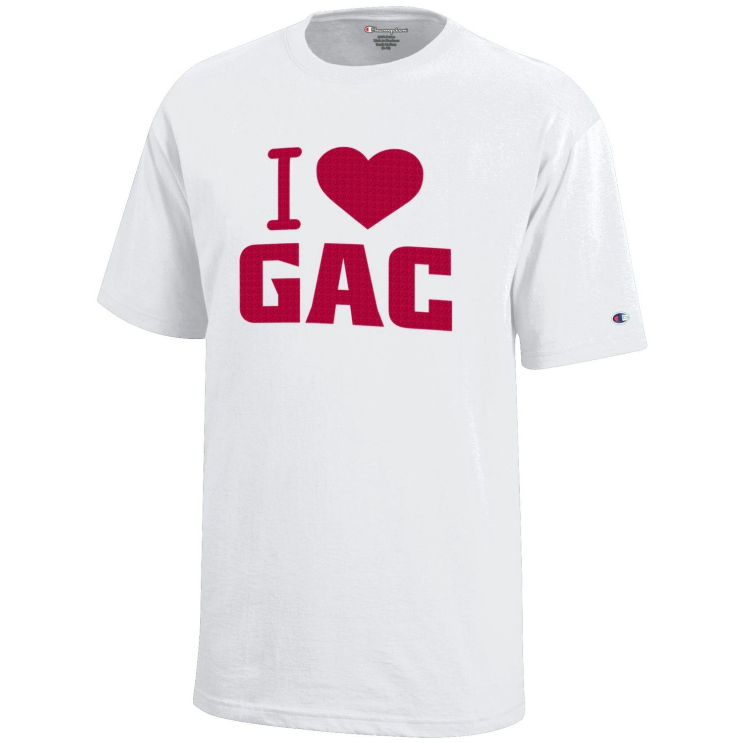 I Heart GAC Youth T-shirt 25, Color: White, Size: YXS