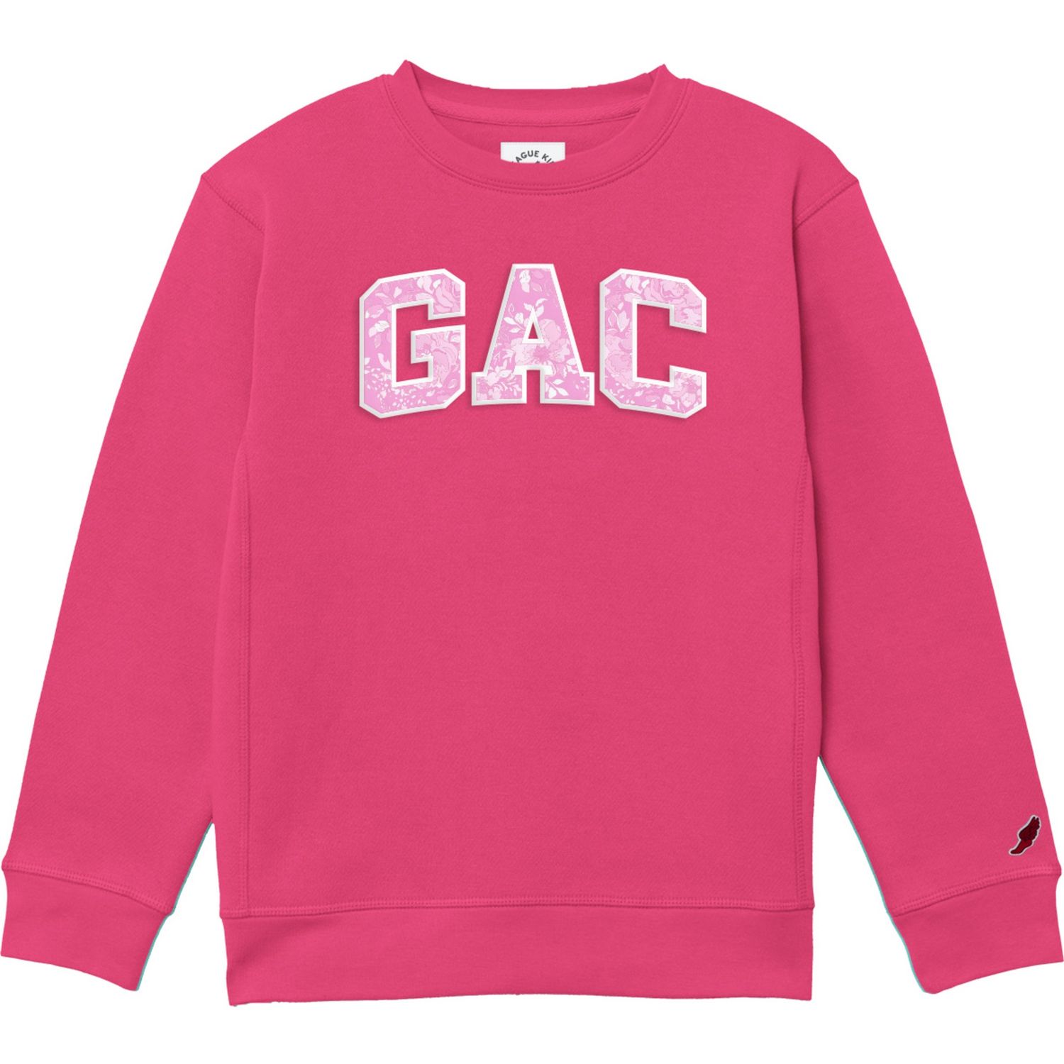 Youth Essential Crew 25, Color: Vivid Pink, Size: YS