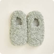 Warmies Green Curly Slippers