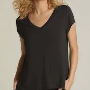 Classic V Neck Tee Shirt, Black