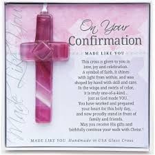 Glass Cross Keepsake, Confirmation Girl