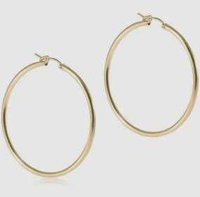 Gold Round Hoop, Smooth 2&quot;