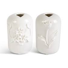Tall Vase w Raised Flowers