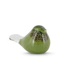 Green Speckled Glass Bird