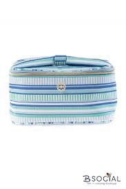 Kiss &amp; Make Up Cosmetic Case, Simply Striped