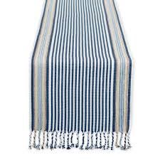 Boat House Stripe Fringe Table Runner