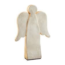 Concrete Gold Angel Sitter, large