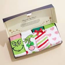 Grinch Christmas Socks, Pack of 4