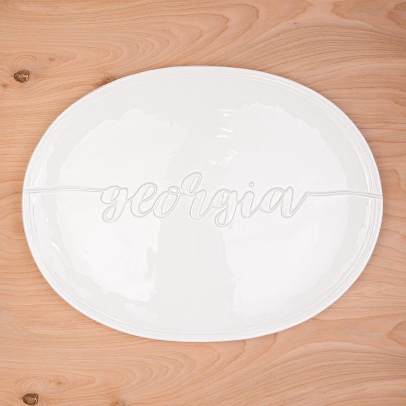 Bulldog Embossed Platter