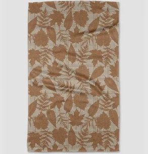 Autumnal Leave Gold Tea Towel