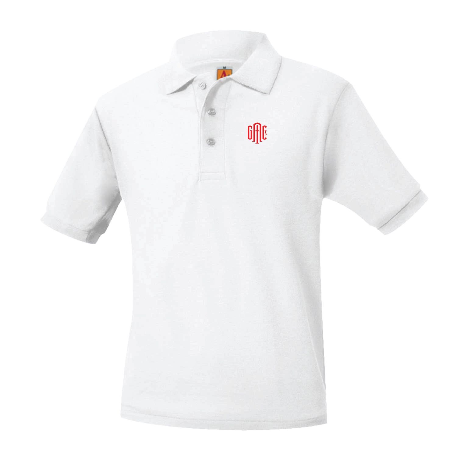 Uniform Polo Short Sleeve White- Youth, Size: YXXS