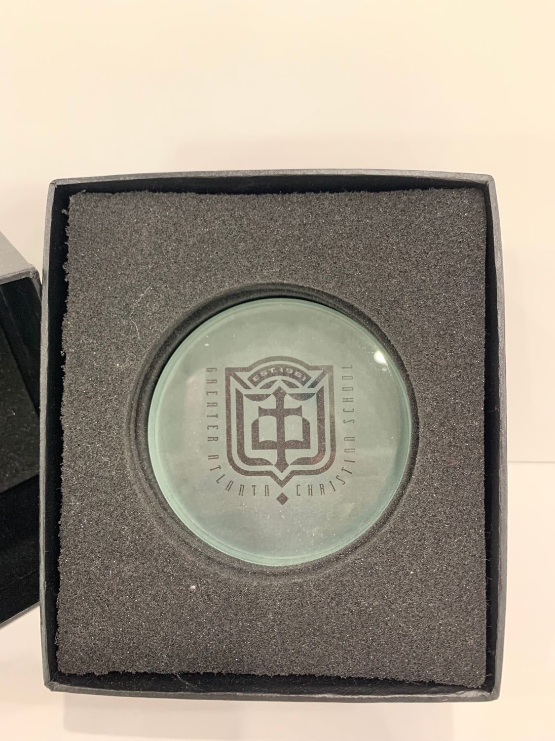 Engraved Round Glass Coaster Set AG8070SE