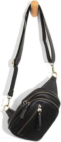 Skylar Sling Bag, Color: Black