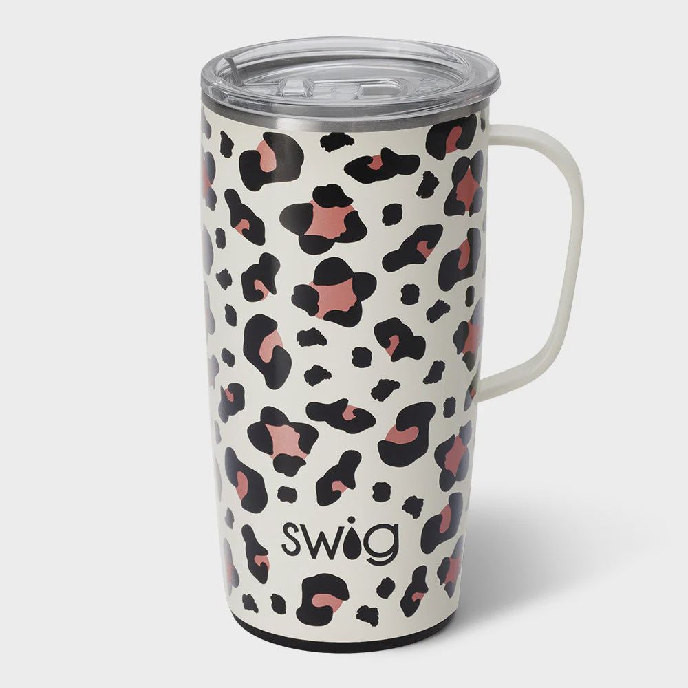 Swig Travel Mug (22oz), Design: Luxy Leopard