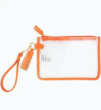 Wristlet, Clear, Color: Orange