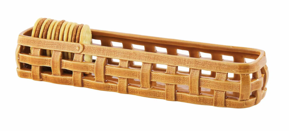 Orange Woven Cracker Dish