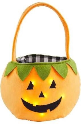 Light Up Pumpkin Treat Bag
