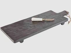Black Footed Serving Board Set