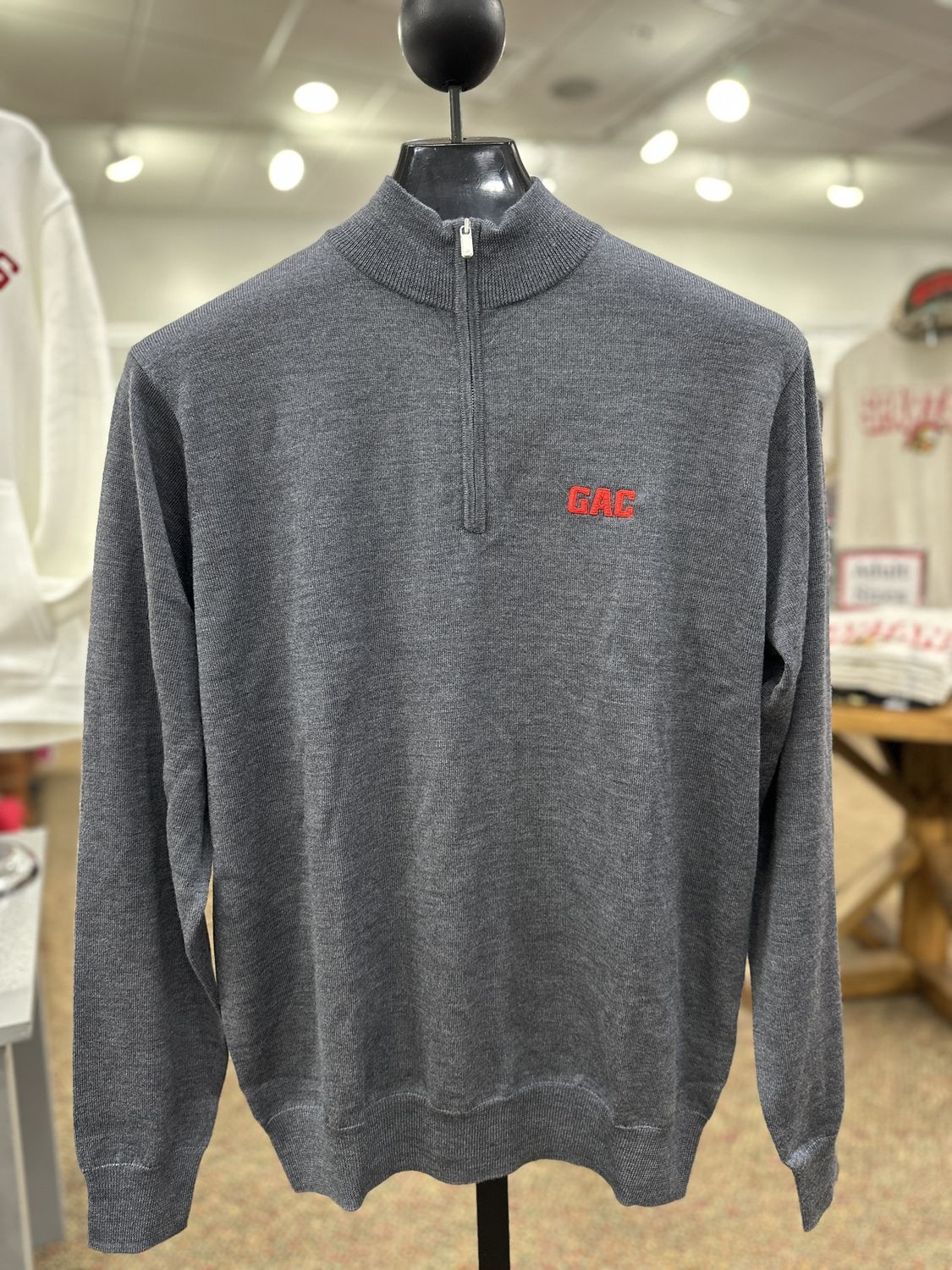 Peter Millar Autumn Crest 1/4 Zip, Color: Grey, Size: AM