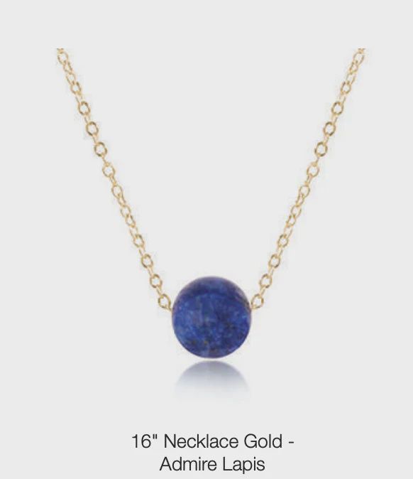 Gold 16" Necklace Admire, Lapis, Design: Lapis