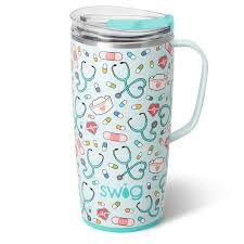 Swig Travel Mug (18oz), Design: Scrub Life