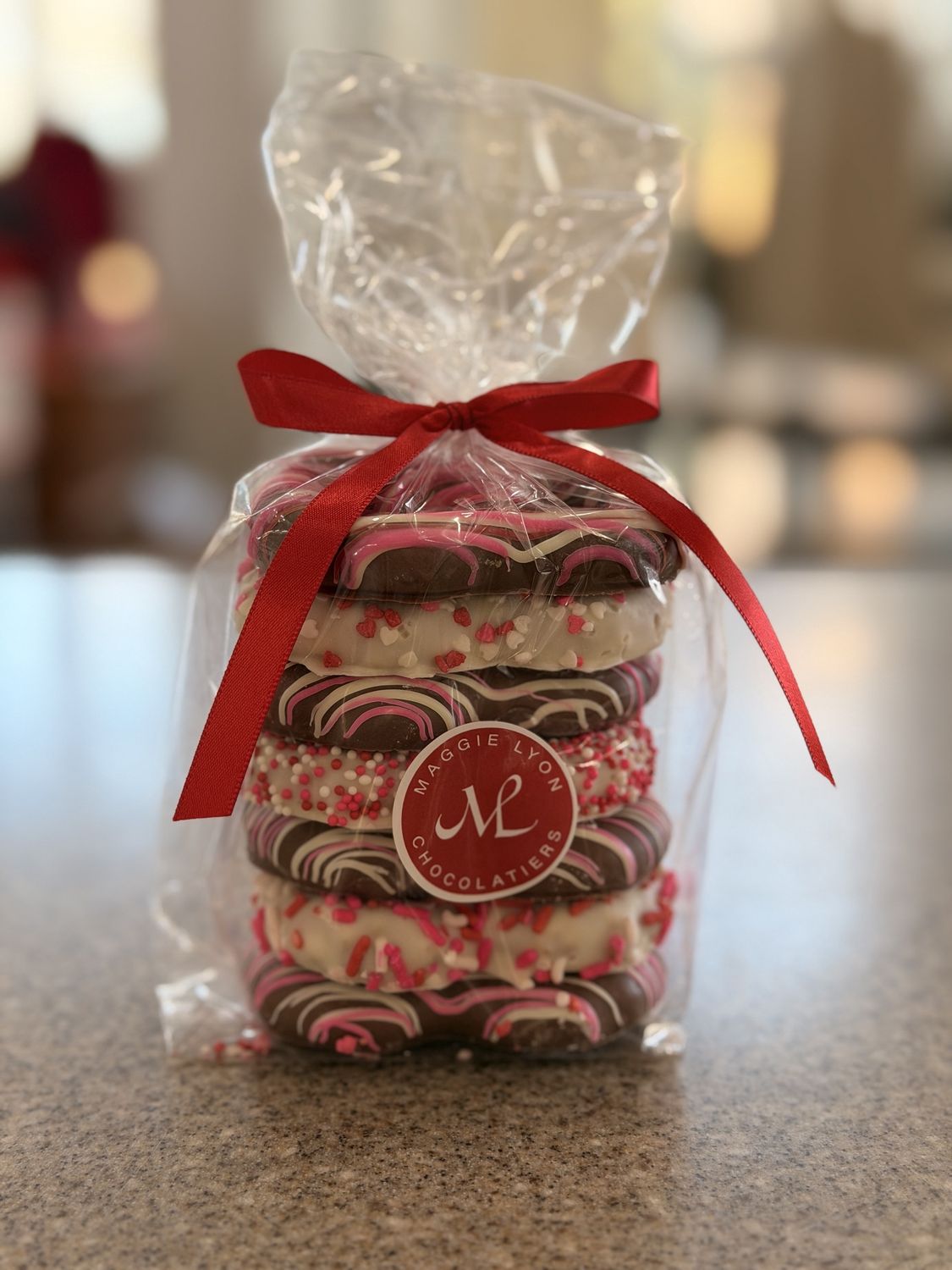Valentines Choc Covered Pretzels, 7 count