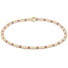 Hope Sincerity Bead Bracelet, 2mm, Color: Bright Pink